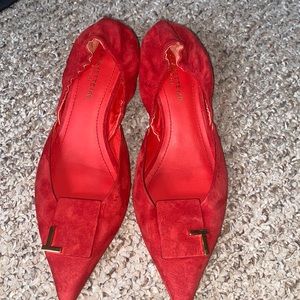 Lafayette 148 New York Scarlet Pointed Heels
